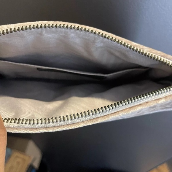 Rebecca Minkoff Suede Mini MAC Crossbody Purse Pink/Taupe Blend - Picture 13 of 16